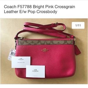 NWT Coach Leather Crossbody Purse
